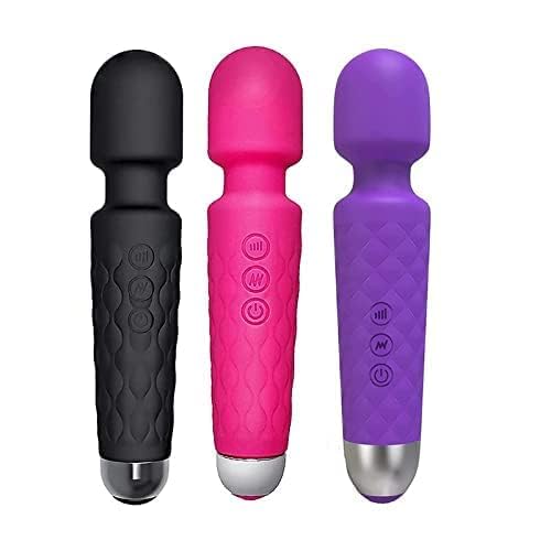 Rechargeable Wireless Personal Body Massager for Women and Men - 20 Vibration Modes, 8 Speeds, Water Resistant, Flexible Head for Targeted Compression