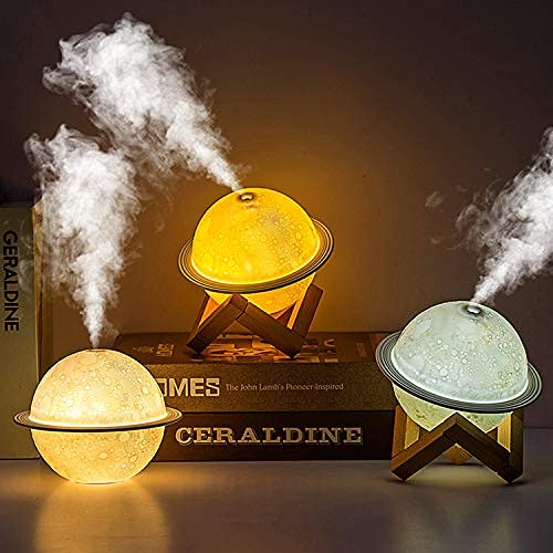 Magic 2 in 1 Moon Lamp Cool Mist Humidifiers Essential Oil Diffuser Aroma Air Humidifier with Led Night Light Colorful Change for Car, Office, Babies, humidifiers for Home