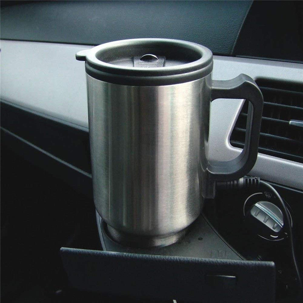 Stainless Steel Travel Outdoor Heated Warm Car Plug Electric Mug