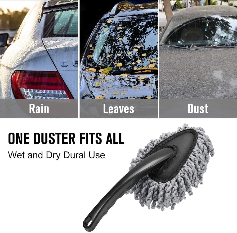 Mini Car Duster - Soft Microfiber Car Dash Duster Brush for Car Cleaning Home Kitchen Computer Cleaning Brush Dusting Tool