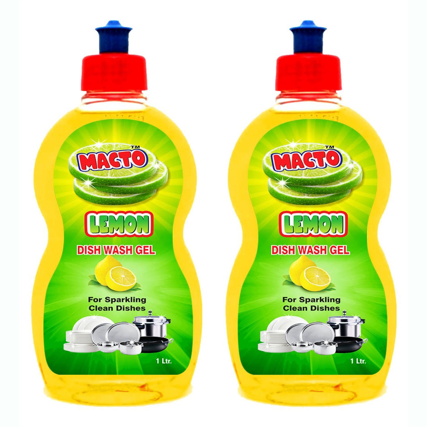 Grease Cleaner For All Utensils | Dishwash Gel | Combo Pack of 2 | Premium Quality | 1 Ltr
