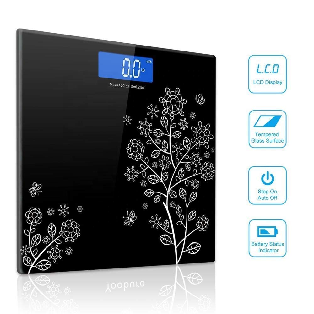 Kitchen Scale Thick Tempered Glass & LCD Display, Digital Bathroom Health 10Kg Kitchen Weight Machine