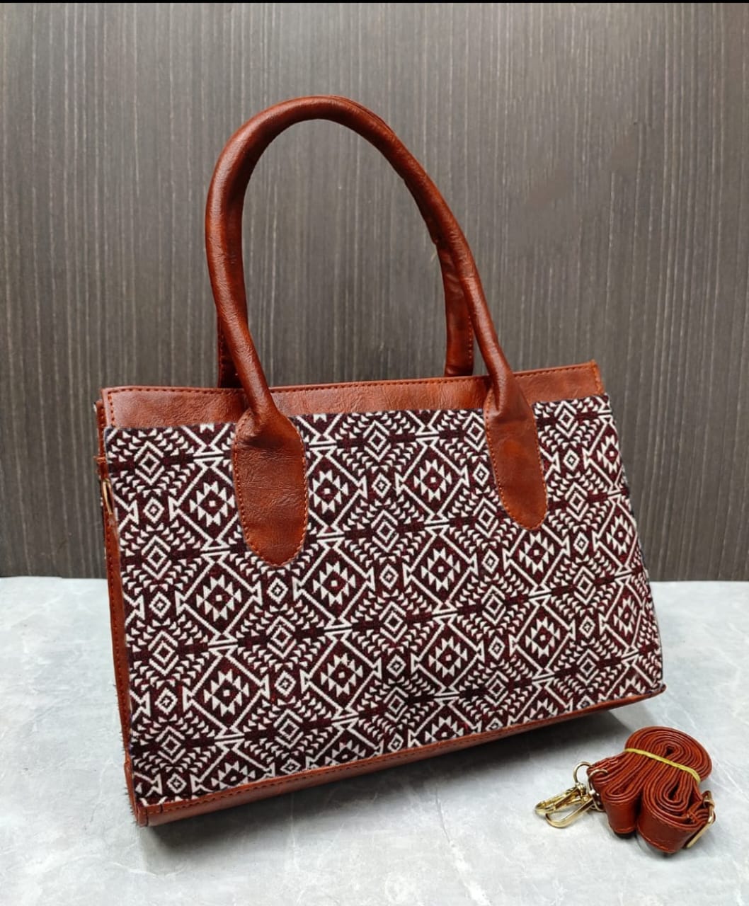 Jacquard Handbag Cum Sling