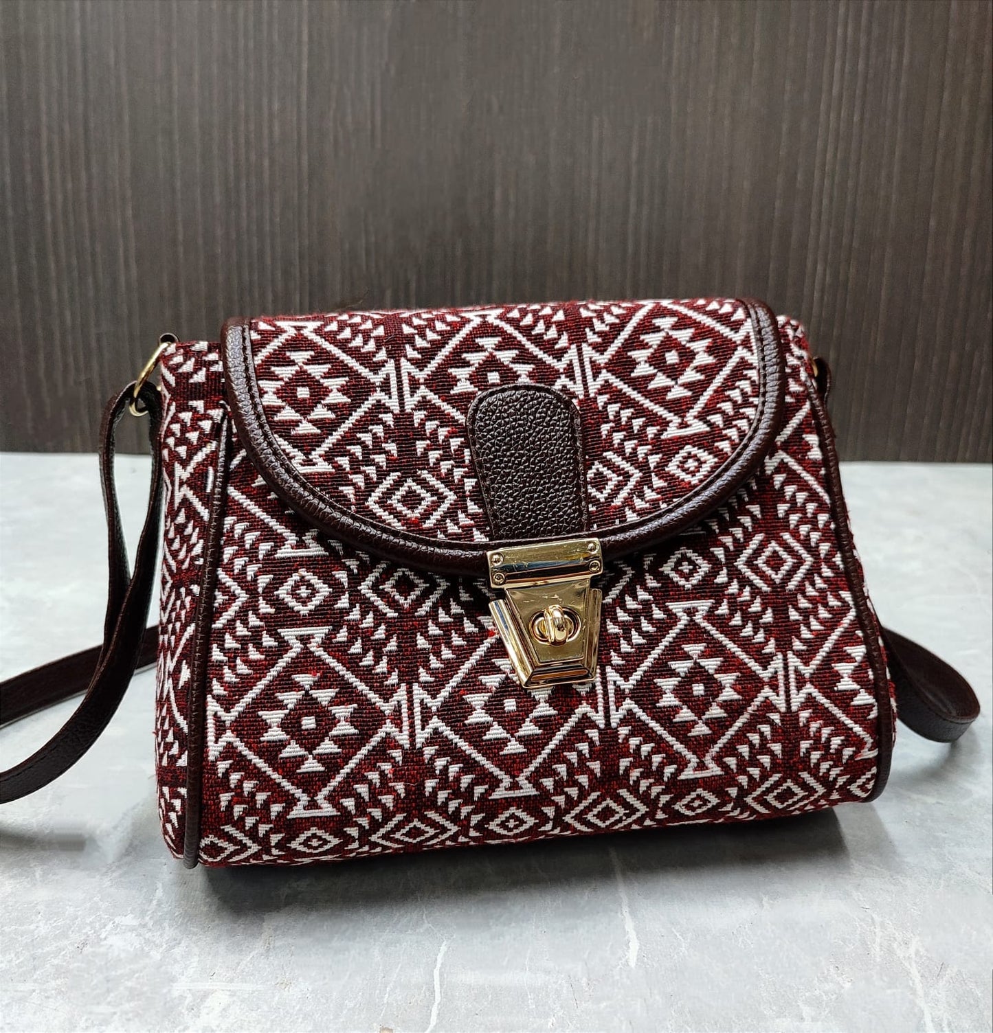 Turn Button Sling Bag