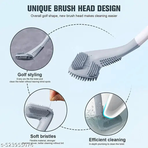 Toilet Brush Silicone | Silicone Flex Flexible Bristles L Shape Toilet Brush