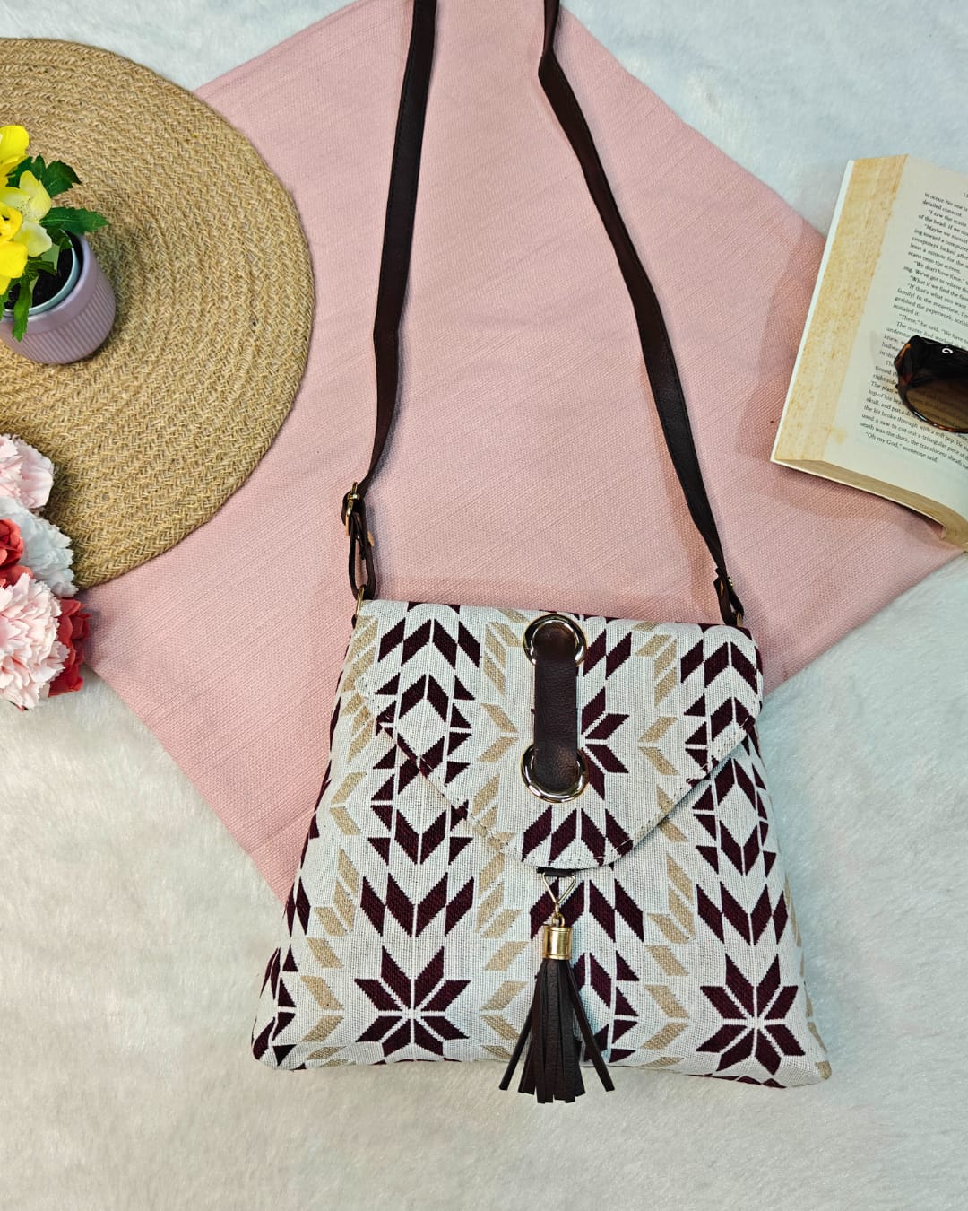 Jacquard paparazzi sling bag