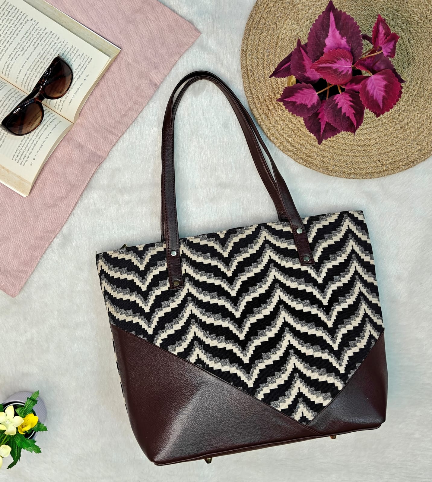 V Tote Handbag