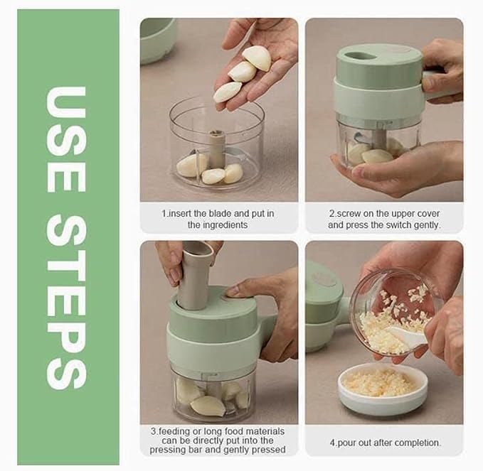 4 in 1 Handheld Electric Vegetable Cutter Set
