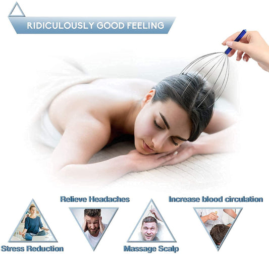 Massage Machine Head Massager Scalp Scratcher 12 Fingers Head Scratcher For Head Massage Body Relaxing Hair Massage