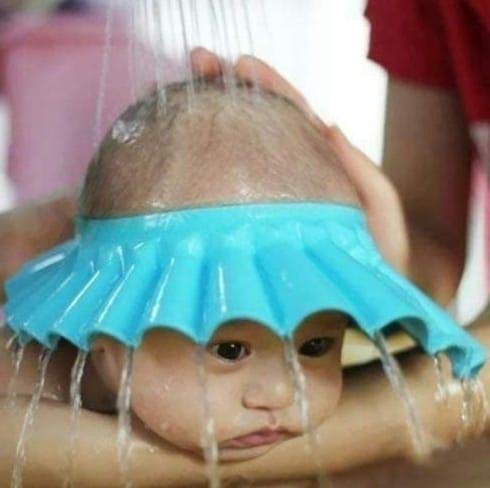 Baby Shower Cap New Soft Bathing Baby Wash Hair Eye Ear Protector Hat for New Born Infants babies Boys Girls