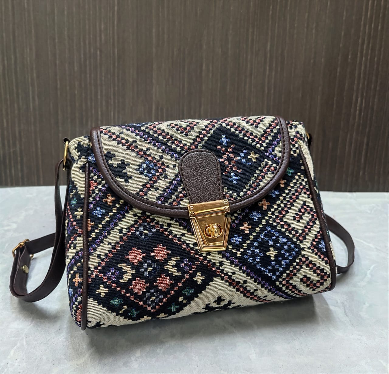 Turn Button Sling Bag