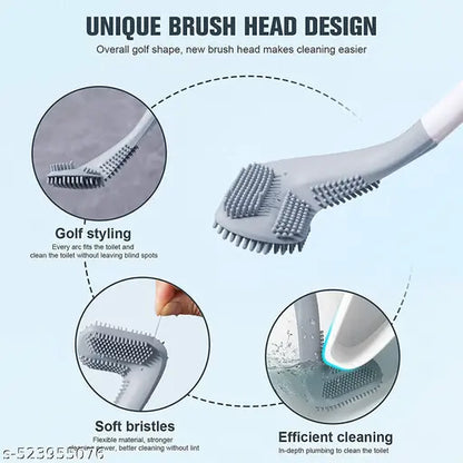Toilet Brush Silicone | Silicone Flex Flexible Bristles L Shape Toilet Brush